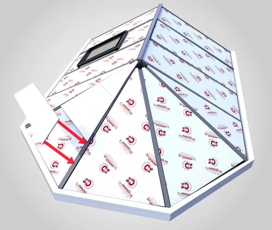 Warm Roof Section Drawing