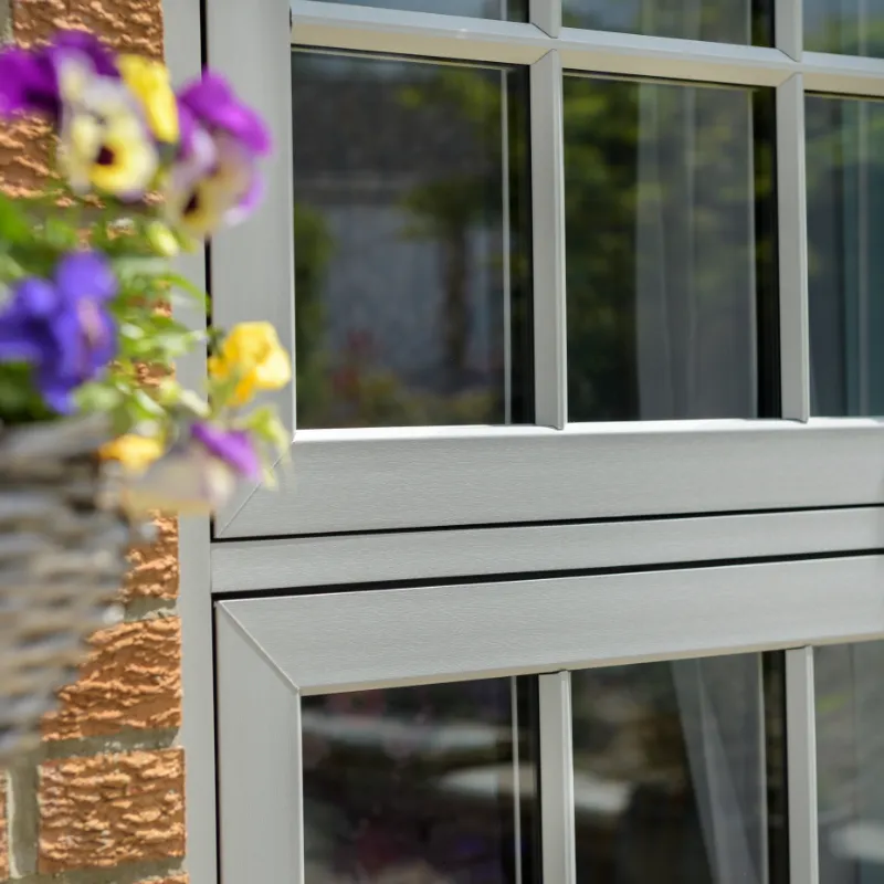 Deceuninck flush casement windows - grey